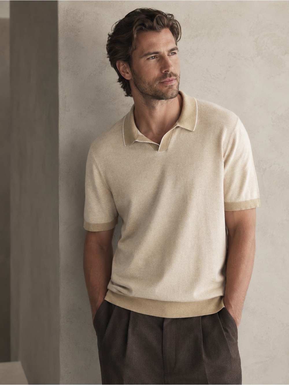 Banana Republic Men’s Knit Polo Sweater – Size Large – Like New